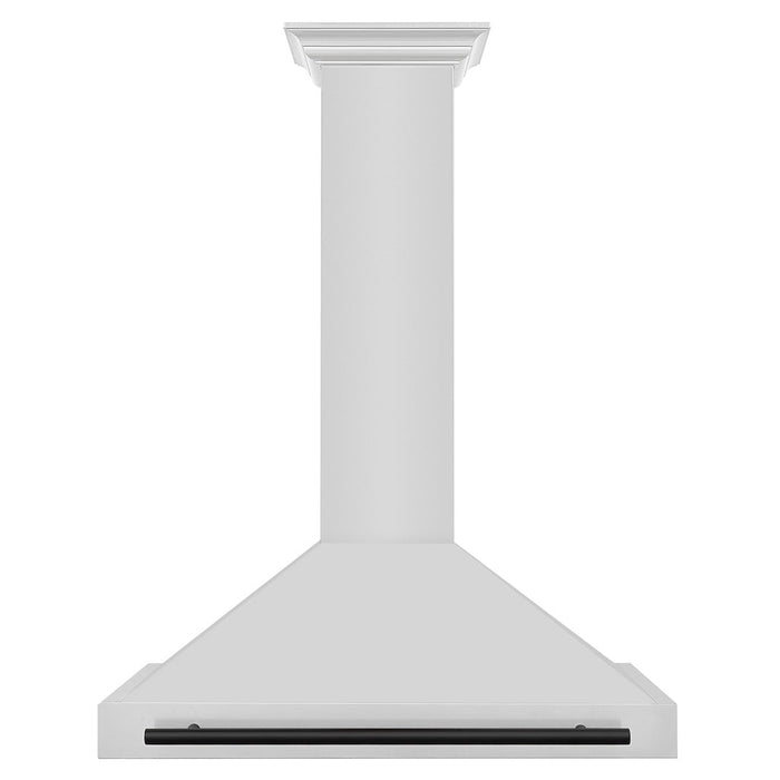 ZLINE Autograph Edition Convertible Stainless Steel Range Hood with Stainless Steel Shell and Matte Black Accents (KB4STZ-MB)