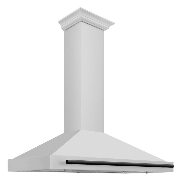 ZLINE Autograph Edition Convertible Stainless Steel Range Hood with Stainless Steel Shell and Matte Black Accents (KB4STZ-MB)