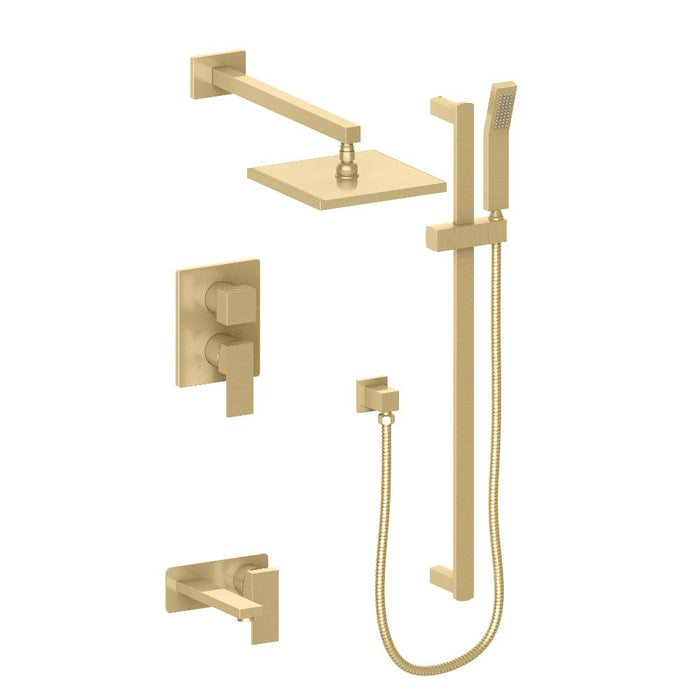 ZLINE Bliss Rainfall Shower System with 12 in. Oversized Shower Head in Champagne Bronze (BLS-SHS12-CB)