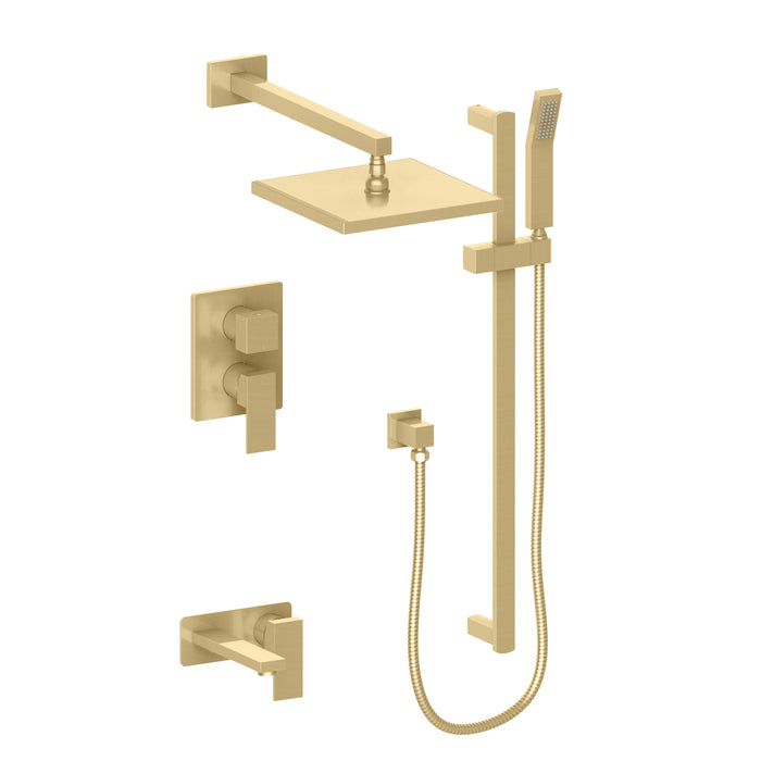 ZLINE Bliss Rainfall Shower System with 16 in. Oversized Shower Head in Champagne Bronze (BLS-SHS16-CB)