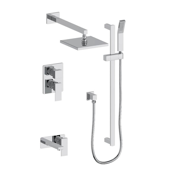 ZLINE Bliss Rainfall Shower System with 12 in. Oversized Shower Head in Chrome (BLS-SHS12-CH)