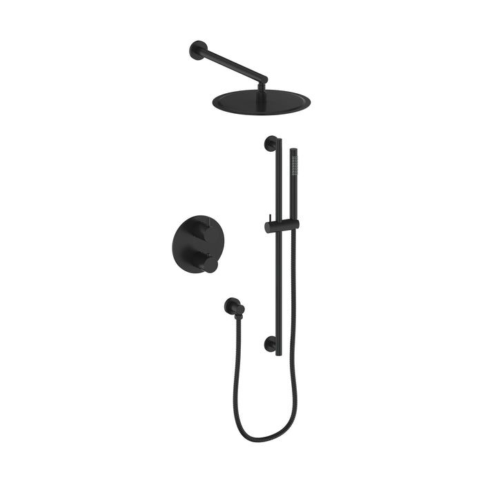 ZLINE Emerald Bay Thermostatic Shower System in Matte Black (EMBY-SHS-T2-MB)