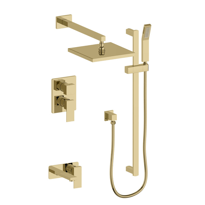 ZLINE Bliss Rainfall Shower System with 16 in. Oversized Shower Head in Polished Gold (BLS-SHS16-PG)