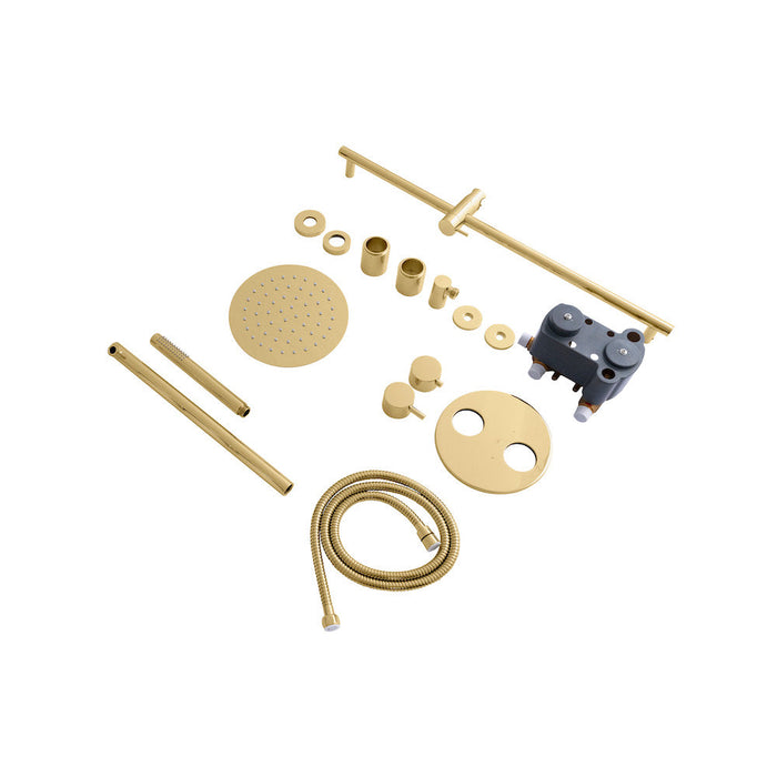 ZLINE Emerald Bay Thermostatic Shower System in Polished Gold (EMBY-SHS-T2-PG)