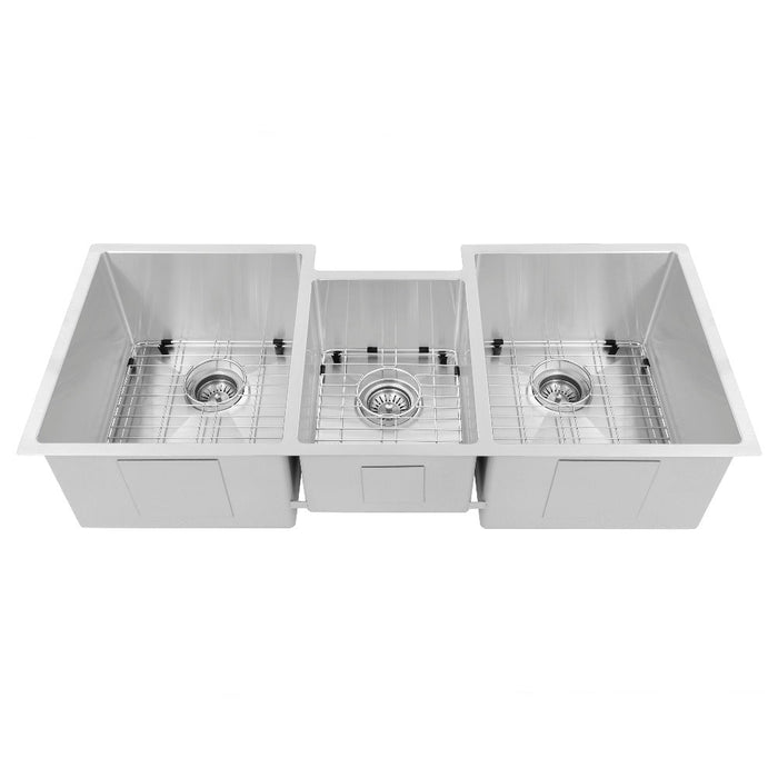 ZLINE Breckenridge 45 in. Undermount Triple Bowl Stainless Steel Kitchen Sink with Bottom Grid and Accessories (SLT-45)