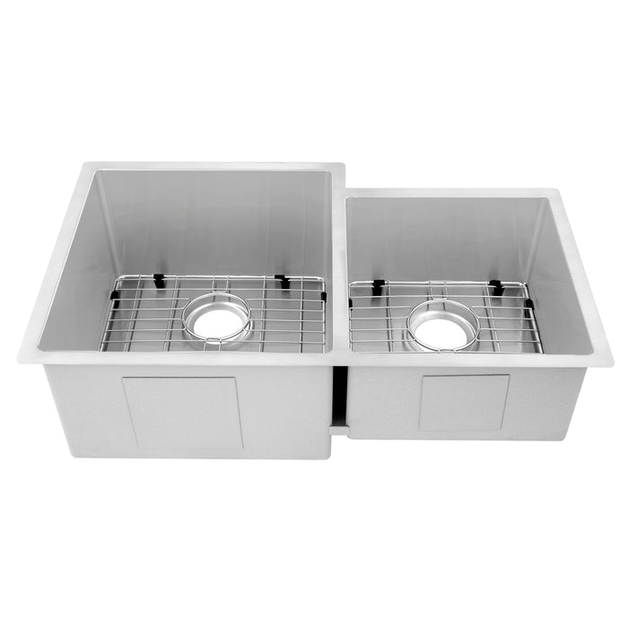 ZLINE Jackson 32 in. Undermount Double Bowl Stainless Steel Kitchen Sink with Bottom Grid (SRDR-32)