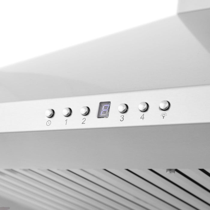 ZLINE Wall Mount Range Hood in Stainless Steel with Built-in CrownSound Bluetooth Speakers (KF1CRN-BT)