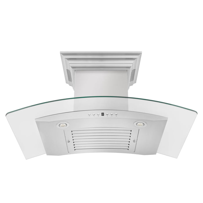 ZLINE Ducted Vent Wall Mount Range Hood in Stainless Steel with Built-in CrownSound Bluetooth Speakers (KN4CRN-BT)