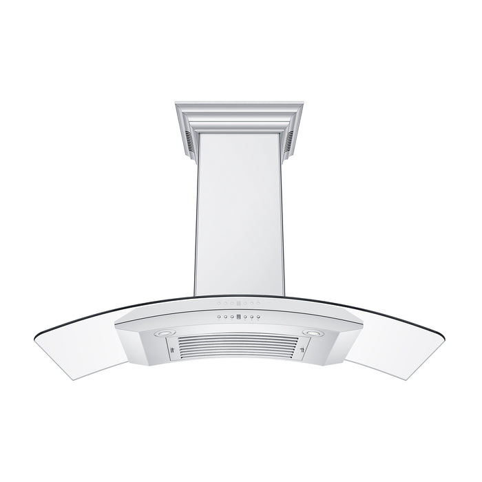 ZLINE Ducted Vent Wall Mount Range Hood in Stainless Steel with Built-in CrownSound Bluetooth Speakers (KN4CRN-BT)