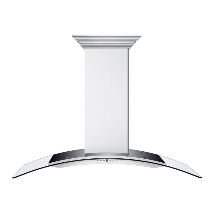 ZLINE Ducted Vent Wall Mount Range Hood in Stainless Steel with Built-in CrownSound Bluetooth Speakers (KN4CRN-BT)