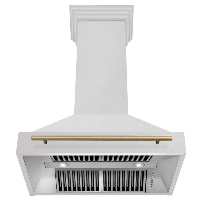 ZLINE Autograph Edition 36 in. Fingerprint Resistant Stainless Steel Range Hood with Stainless Steel Shell and Handle (8654SNZ-36)