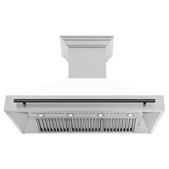 ZLINE Autograph Edition 48 in. Stainless Steel Range Hood with White Matte Shell and Handle (8654STZ-WM48)