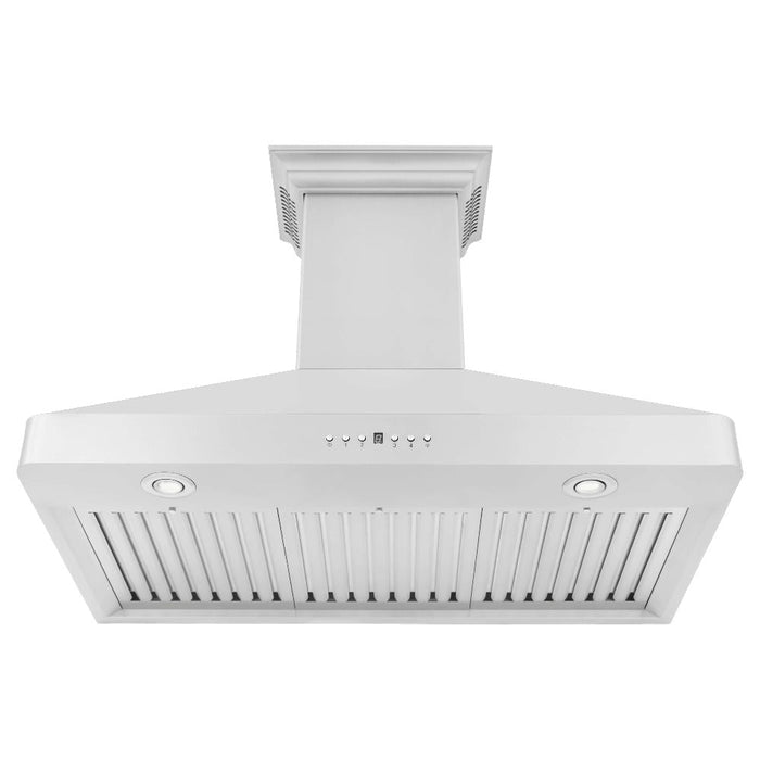 ZLINE Wall Mount Range Hood in Stainless Steel with Built-in CrownSound Bluetooth Speakers (KF2CRN-BT)