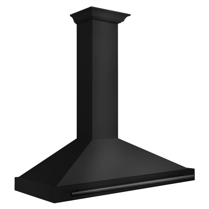 ZLINE 48 in. Convertible Black Stainless Steel Wall Mount Range Hood With Black Stainless Steel Handle (BSKB4X-48)