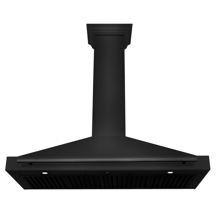 ZLINE 48 in. Convertible Black Stainless Steel Wall Mount Range Hood With Black Stainless Steel Handle (BSKB4X-48)