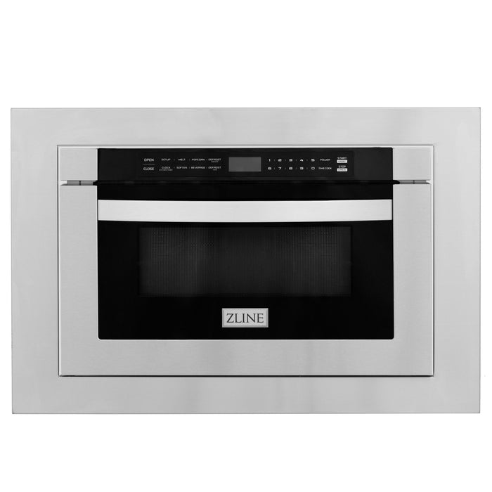 ZLINE 24 in. 1.2 cu. ft. Stainless Steel Microwave Drawer with 30 in. Trim Kit (MWD-TK-30)