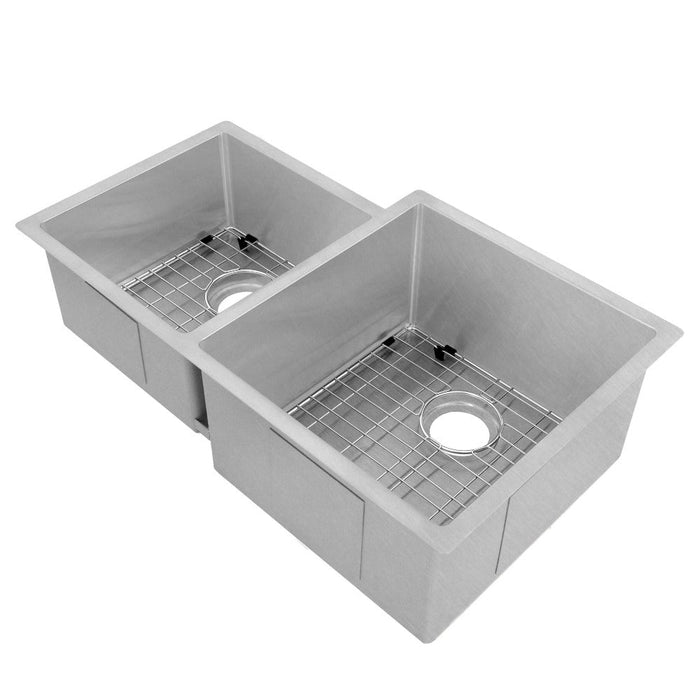 ZLINE Jackson 32 in. Undermount Double Bowl Scratch Resistant Stainless Steel Kitchen Sink with Bottom Grid (SRDL-32S)