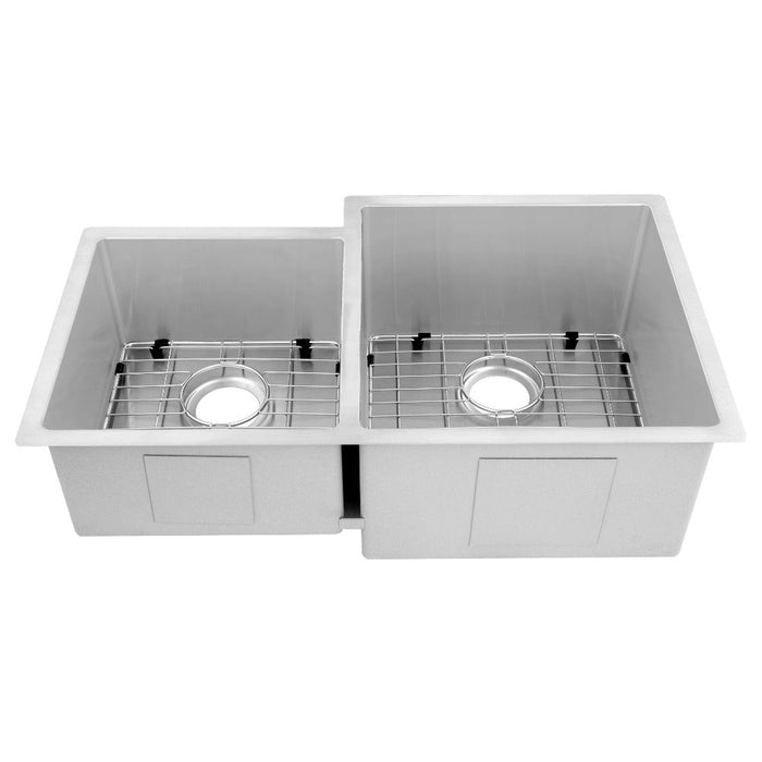 ZLINE Jackson 32 in. Undermount Double Bowl Scratch Resistant Stainless Steel Kitchen Sink with Bottom Grid (SRDL-32S)