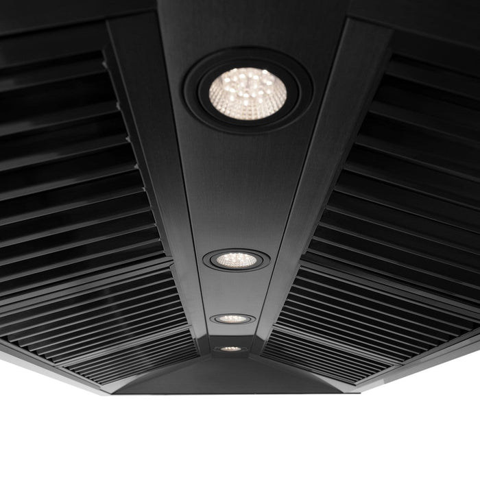 ZLINE Black Stainless Steel Range Hood with Black Stainless Steel Handle (BS655-BS)