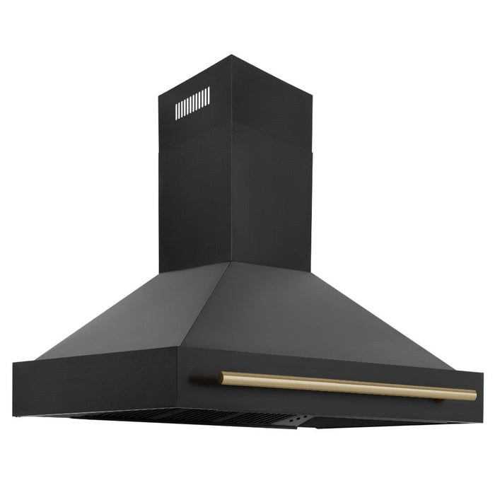 ZLINE Autograph Edition 48 in. Black Stainless Steel Range Hood with Handle (BS655Z-48)