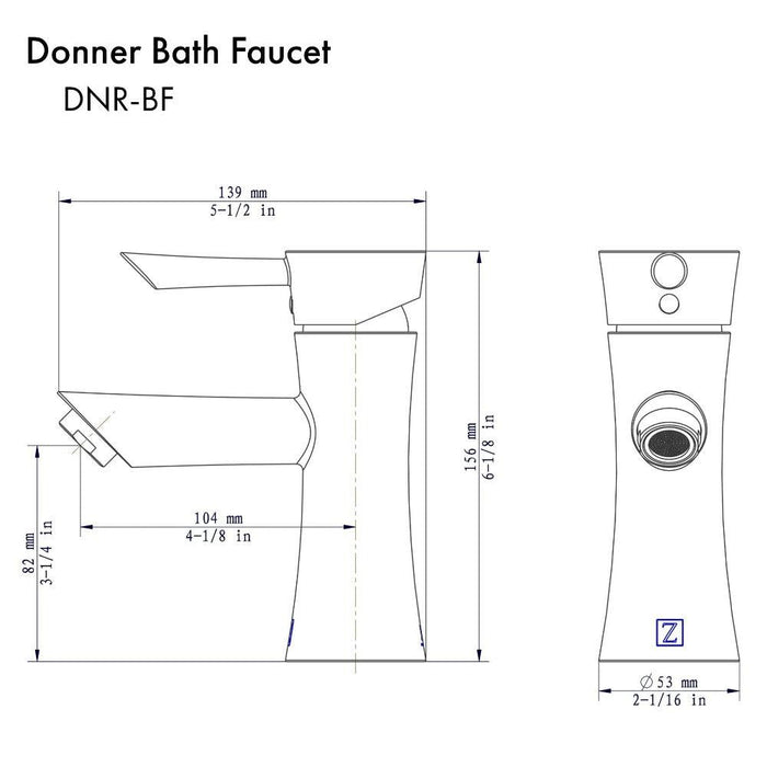 ZLINE Donner Single Handle Bath Faucet in Chrome (DNR-BF-CH)