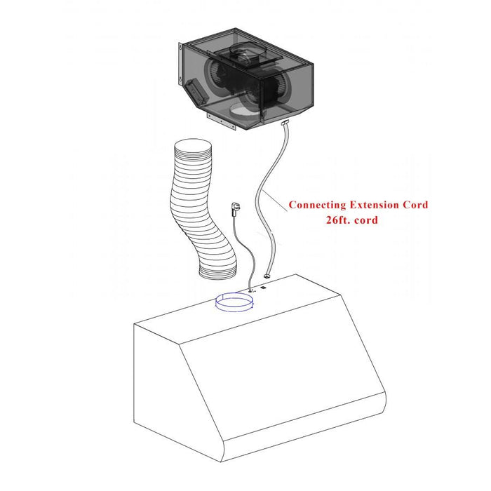 ZLINE Remote Blower Island Mount Range Hood 400/700CFM Options (GL2i-RD/RS)