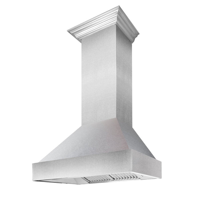 ZLINE Fingerprint Resistant Stainless Steel Range Hood (8654SN) side, under.