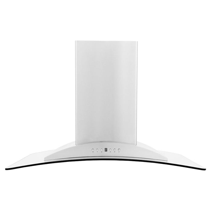 ZLINE Convertible Vent Island Mount Range Hood in Stainless Steel and Glass (GL9i)