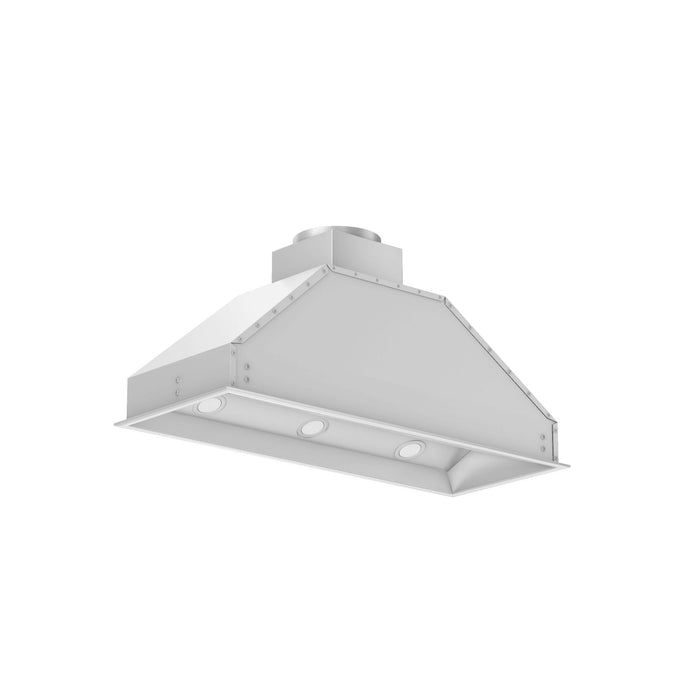 ZLINE Double Remote Blower Ducted 700 CFM Range Hood Insert in Stainless Steel (695-RD) side, under.