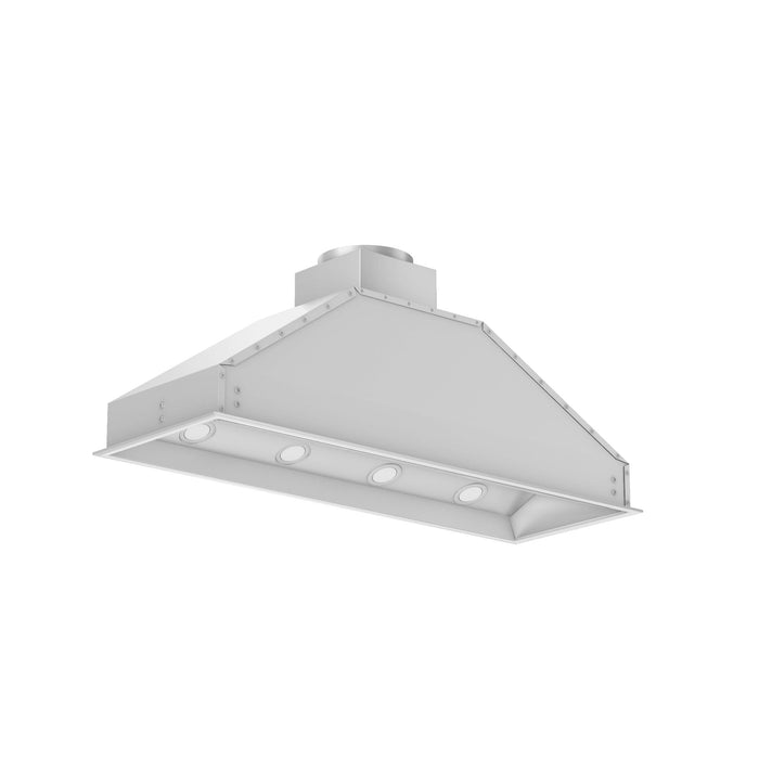 ZLINE Double Remote Blower Ducted 700 CFM Range Hood Insert in Stainless Steel (695-RD) side, under.