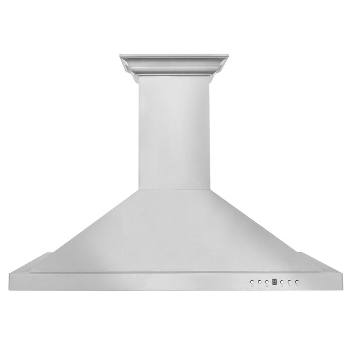 ZLINE Ducted Vent Wall Mount Range Hood in Stainless Steel with Built-in CrownSound Bluetooth Speakers (KBCRN-BT)