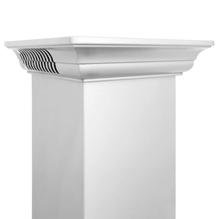 ZLINE Ducted Vent Wall Mount Range Hood in Stainless Steel with Built-in CrownSound Bluetooth Speakers (KBCRN-BT)