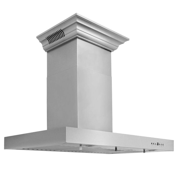 ZLINE Wall Mount Range Hood In Stainless Steel With Built-In CrownSound Bluetooth Speakers (KECRN-BT)