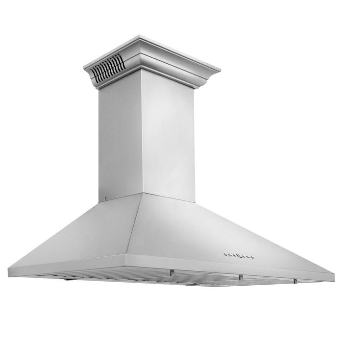 ZLINE Ducted Vent Wall Mount Range Hood in Stainless Steel with Built-in CrownSound Bluetooth Speakers (KL2CRN-BT)