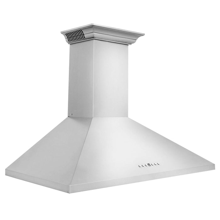 ZLINE Ducted Vent Wall Mount Range Hood in Stainless Steel with Built-in CrownSound Bluetooth Speakers (KL2CRN-BT)