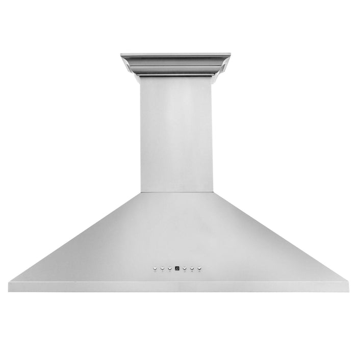 ZLINE Ducted Vent Wall Mount Range Hood in Stainless Steel with Built-in CrownSound Bluetooth Speakers (KL2CRN-BT)