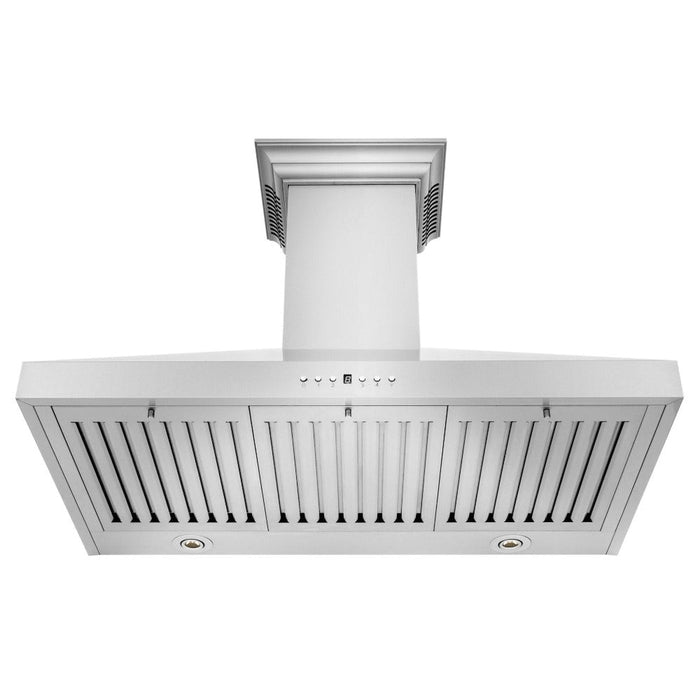 ZLINE Ducted Vent Wall Mount Range Hood in Stainless Steel with Built-in CrownSound Bluetooth Speakers (KL3CRN-BT)