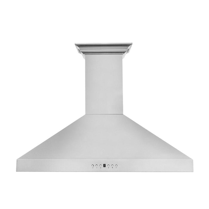 ZLINE Ducted Vent Wall Mount Range Hood in Stainless Steel with Built-in CrownSound Bluetooth Speakers (KL3CRN-BT)