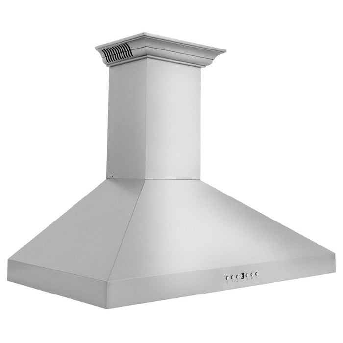 ZLINE Ducted Vent Wall Mount Range Hood in Stainless Steel with Built-in CrownSound Bluetooth Speakers (KL3CRN-BT)