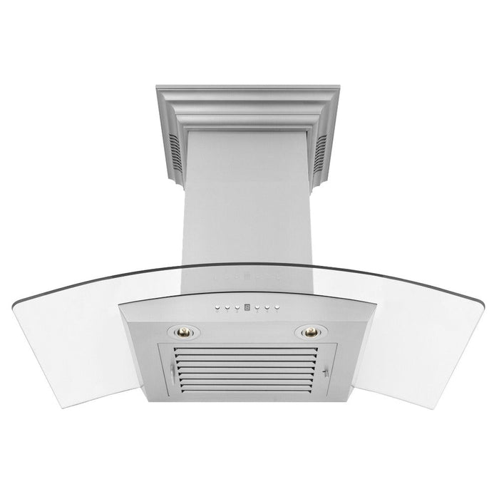 ZLINE Wall Mount Range Hood in Stainless Steel with Built-in CrownSound Bluetooth Speakers (KZCRN-BT)