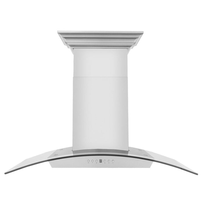 ZLINE Wall Mount Range Hood in Stainless Steel with Built-in CrownSound Bluetooth Speakers (KZCRN-BT)