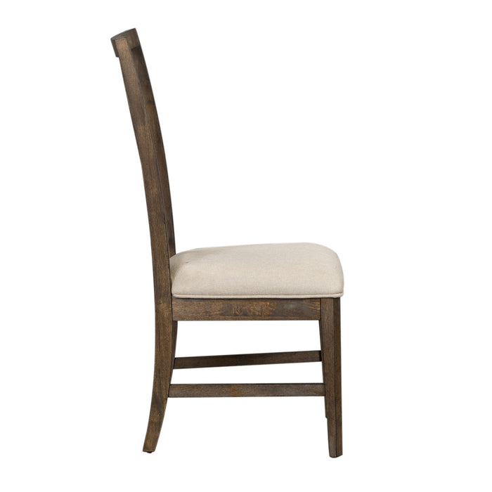 Artisan Prairie - Lattice Back Side Chair - Dark Brown