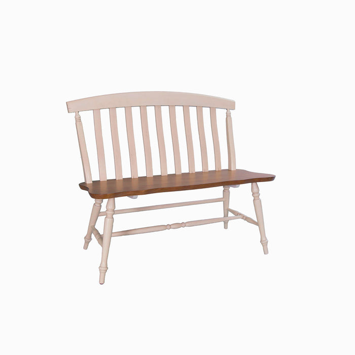 Al Fresco - Slat Back Bench - White