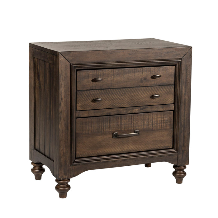 Catawba Hills - 2 Drawer Night Stand - Dark Brown