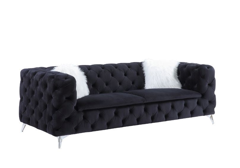 Phifina - Sofa - Black Velvet