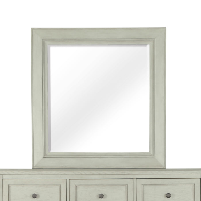 Raelynn - Portrait Concave Framed Mirror In Weathered White