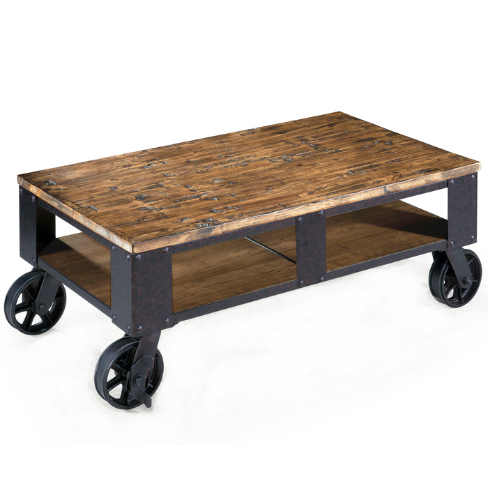 Pinebrook - Rectangular Cocktail Table (2 Braking Casters)