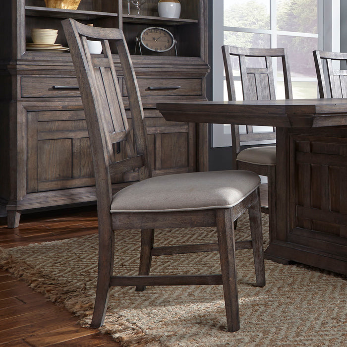 Artisan Prairie - Lattice Back Side Chair - Dark Brown