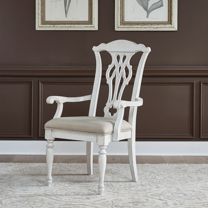 Abbey Road - Splat Back Arm Chair - White