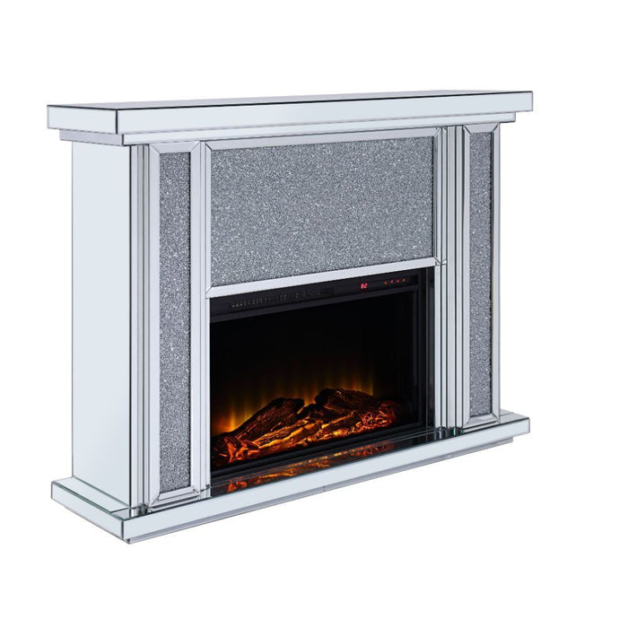 Nowles - Fireplace - Mirrored & Faux Stones